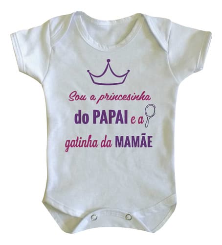 Body Bebe Menina Frase Sou A Rainha Do Pedaço