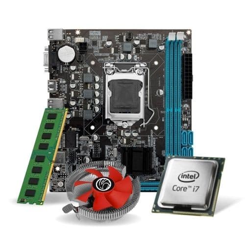 Kit Pl Mãe H110 + Proc. I7 8700 + Mem. 16gb Ddr4 + Cooler