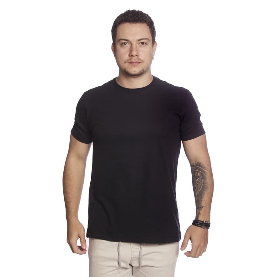 Camiseta Algodão Básica Camisa 30.1 Lisa - 1031