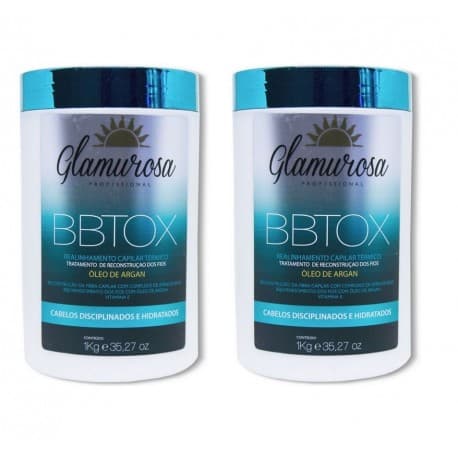 Btox Glamurosa Redutor Capilar Capilar em Massa Óleo Argan  - 2x1kg