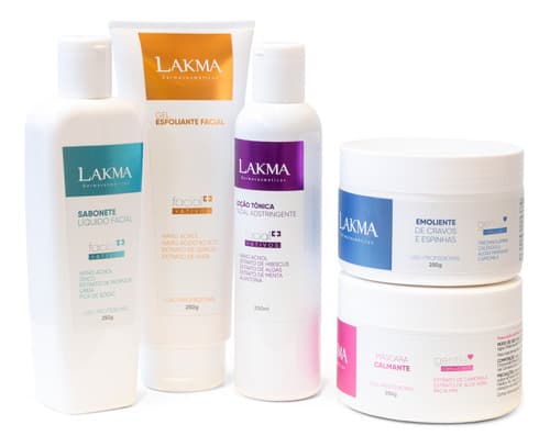 Kit Limpeza De Pele Lakma ( 5 Produtos )