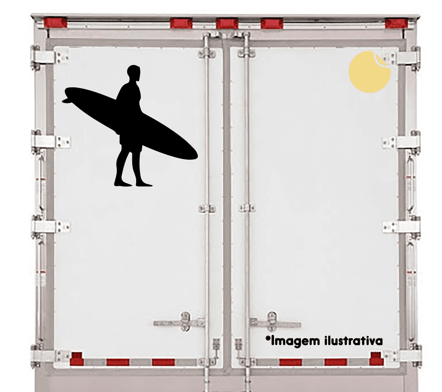 Adesivo Surfista - 35x39,1 - Surf/Notebook/Carro/Moto/Prancha