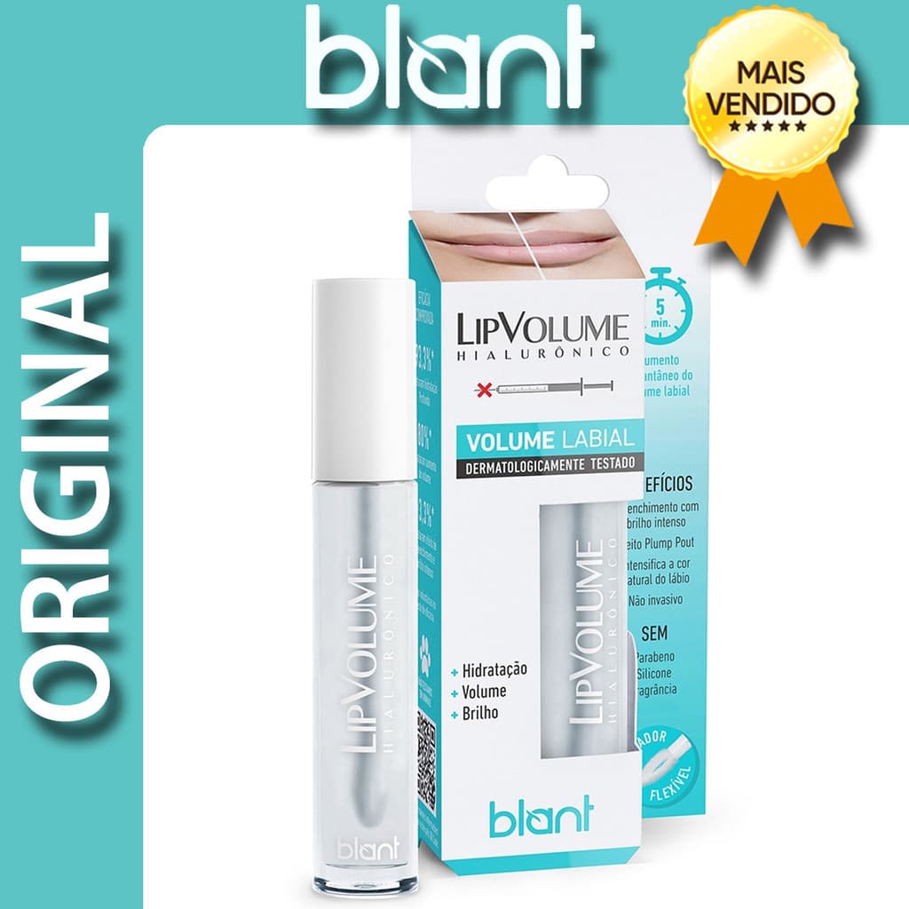 Gloss Labial Lip Volume Hialurônico Incolor 4ml - Blant nailcare