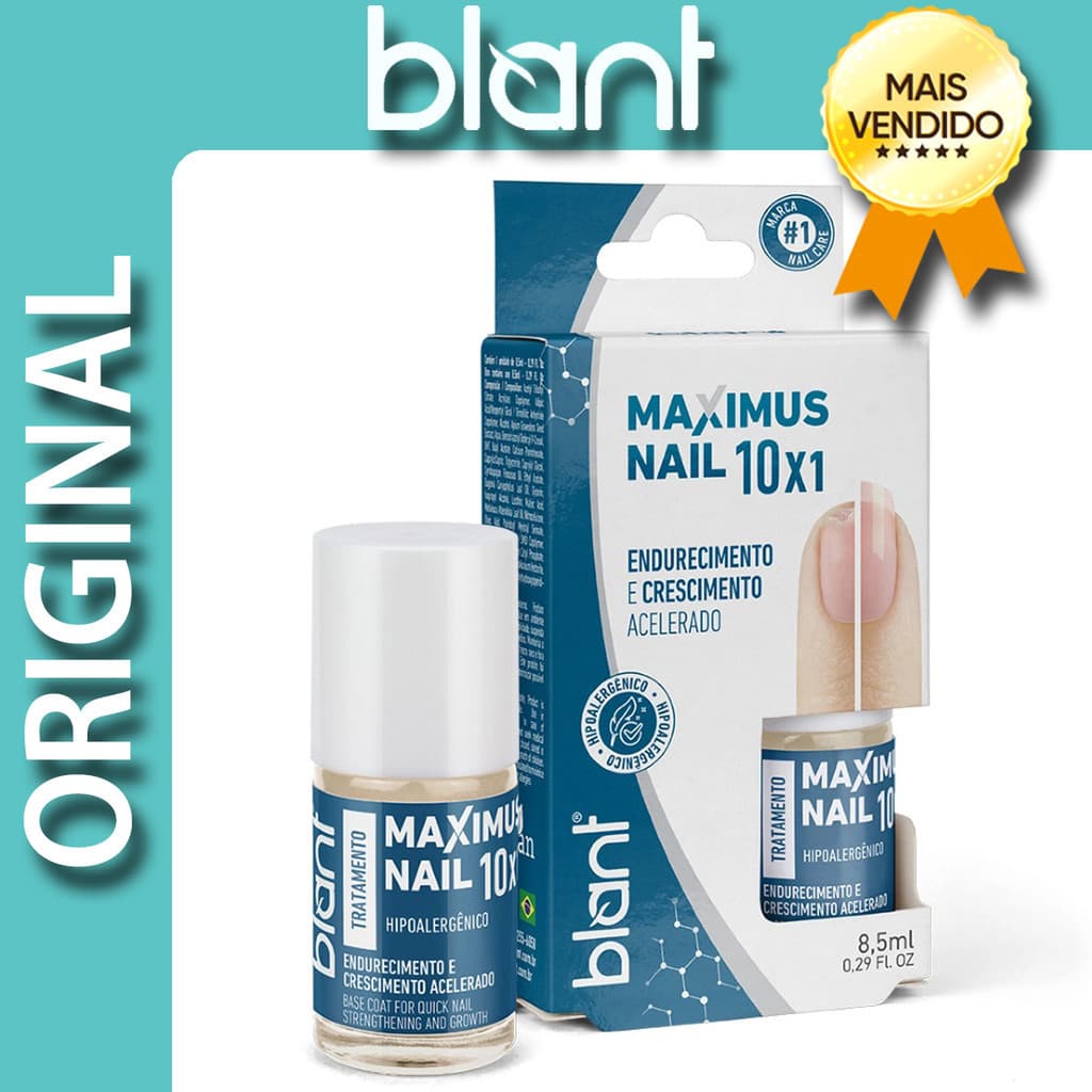 Tratamento Tecnológico Blant Maximus Nail 10x1 Base Fortalecedora 8,5ml Crescimento e Endurecimento nailcare