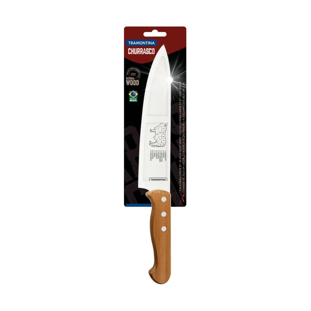 Faca Carne Churrasco Tramontina Madeira 8"