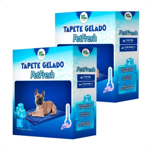 Kit 2 Tapete Gelado PetFresh petmais 90x45 para Cães - Tamanho G
