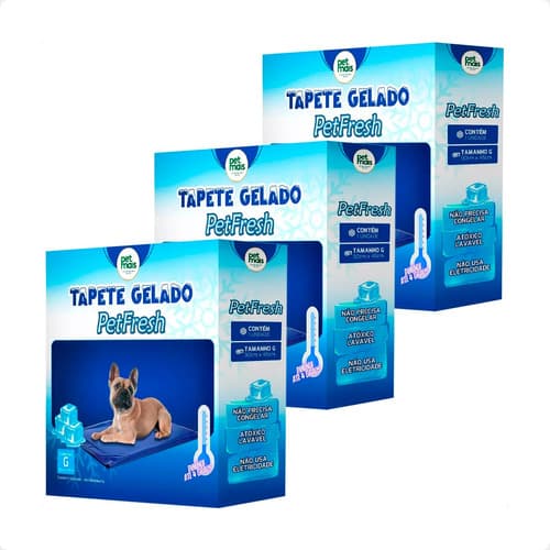 Kit 3 Tapete Gelado PetFresh petmais 90x45 para Cães - Tamanho G