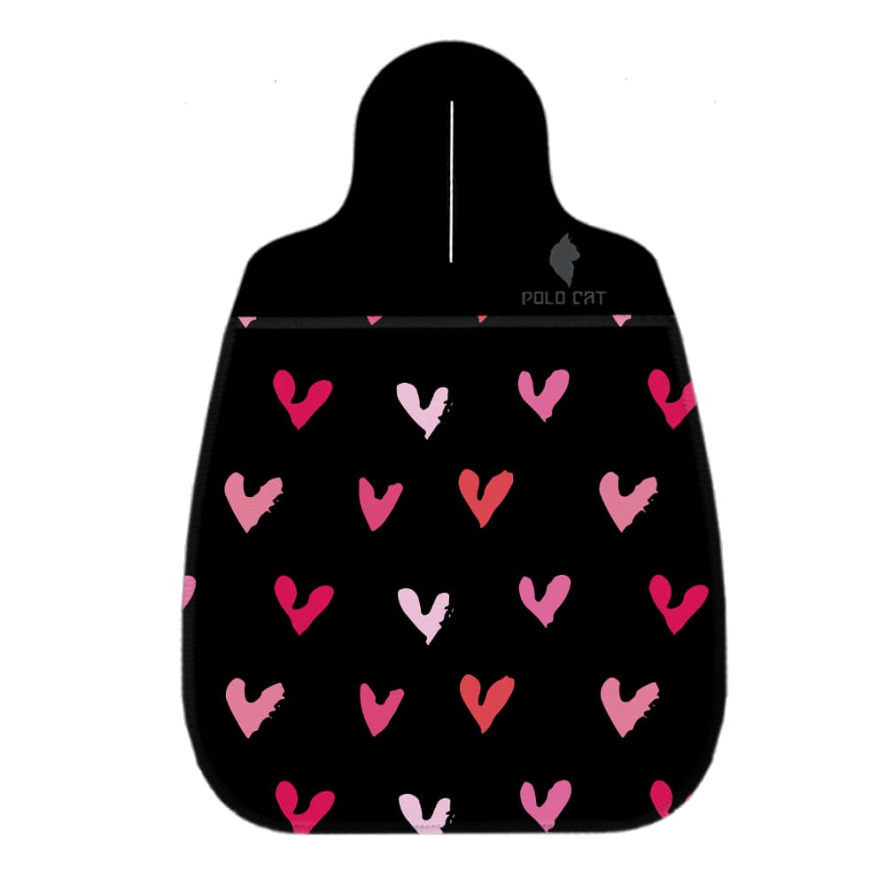 Lixeira de Carro em neoprene Coração Colorido Rabisco Preto