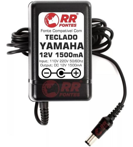 Fonte Carregador 12v Para Yamaha Teclado Digital Psr-e213