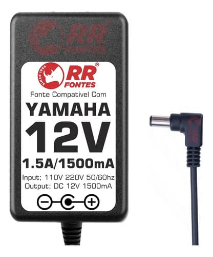 Fonte Carregador 12v Para Yamaha Teclado Digital Psr-78