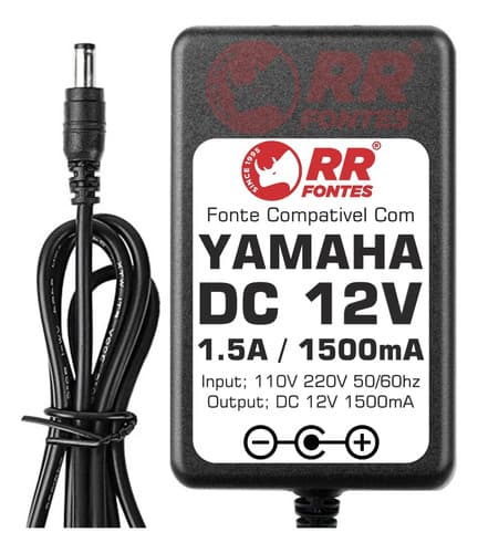 Fonte 12v Para Teclado Yamaha Dgx-520 Psr-18 Dgx-530 Psr-180