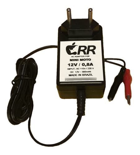 Carregador Novo 12v 800mah Para Bateria Selada 12v7ah