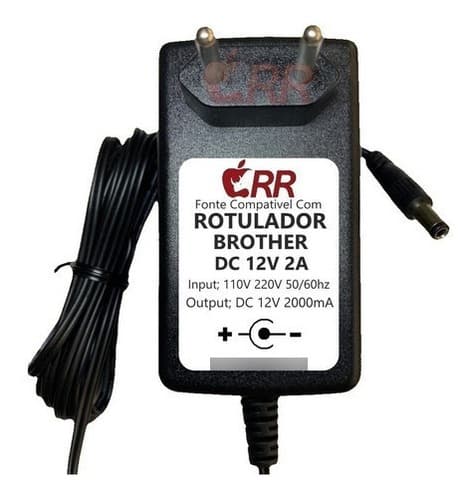 Fonte 12v Para Rotulador Brother Pth300li Pth500li Pt-h500li