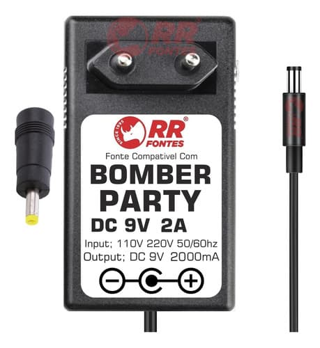Fonte 9v-2a P Caixa De Som Bomber Party 1250