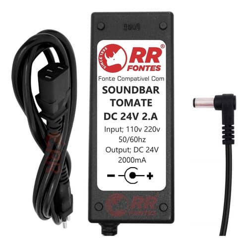 Fonte Carregador 24v 2a Para Soundbar Tomate