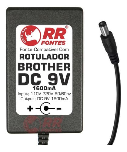 Fonte Carregador 9v Rotulador Brother Pt-80,pt-h110,pt-d210