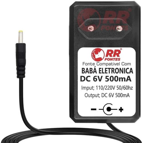 Fonte Carregador Baba Eletrônica Philips Avent 6v 500ma (+)