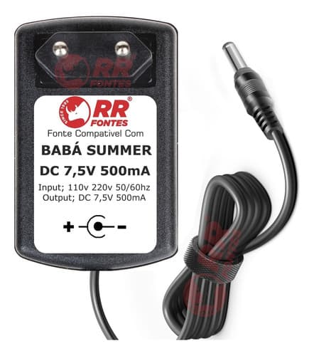 Fonte Carregador Babá Summer 7,5v 500ma Mod 28580