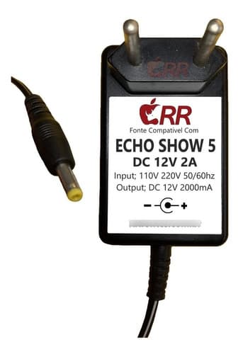 Fonte Carregador Dc 12v 2a Para Amazon Echo Show 5