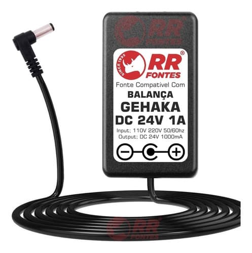 Fonte Carregador Dc 24v 4.5a Para Balança Gehaka Bk300
