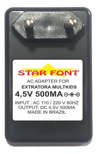 Fonte Carregador Extratora De Leite Multkids Baby 4,5v 500ma