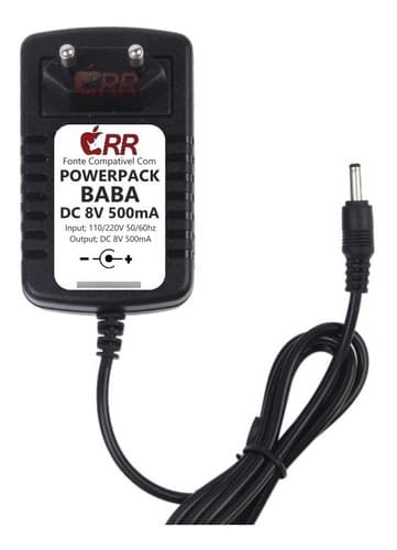 Fonte Carregador P Baba Eletrônica 8v Bivolt 500ma Powerpack