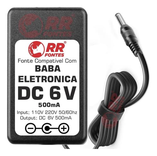 Fonte De Alimentação Para Baba Eletronica Vtech 6v 300ma