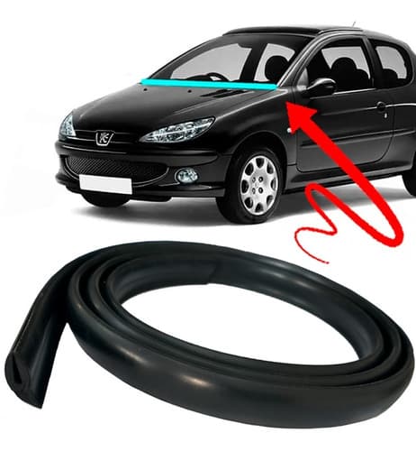 Borracha Friso Acabamento da Churrasqueira Peugeot 206 207 307