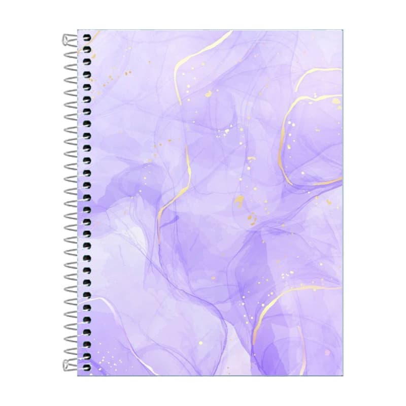 Caderno Roxo 1,10 ou 20 Matérias Escolar Capa Dura