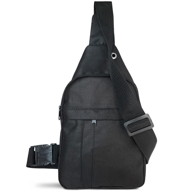 Shoulder Bag Mini Mochila Preta Lisa Bolsa Chest Modelo Sling