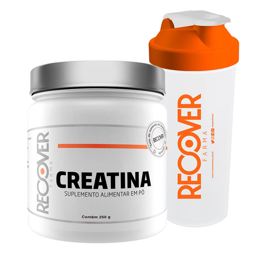 Creatina Monohidratada 250g + Coqueteleira - Recover Farma