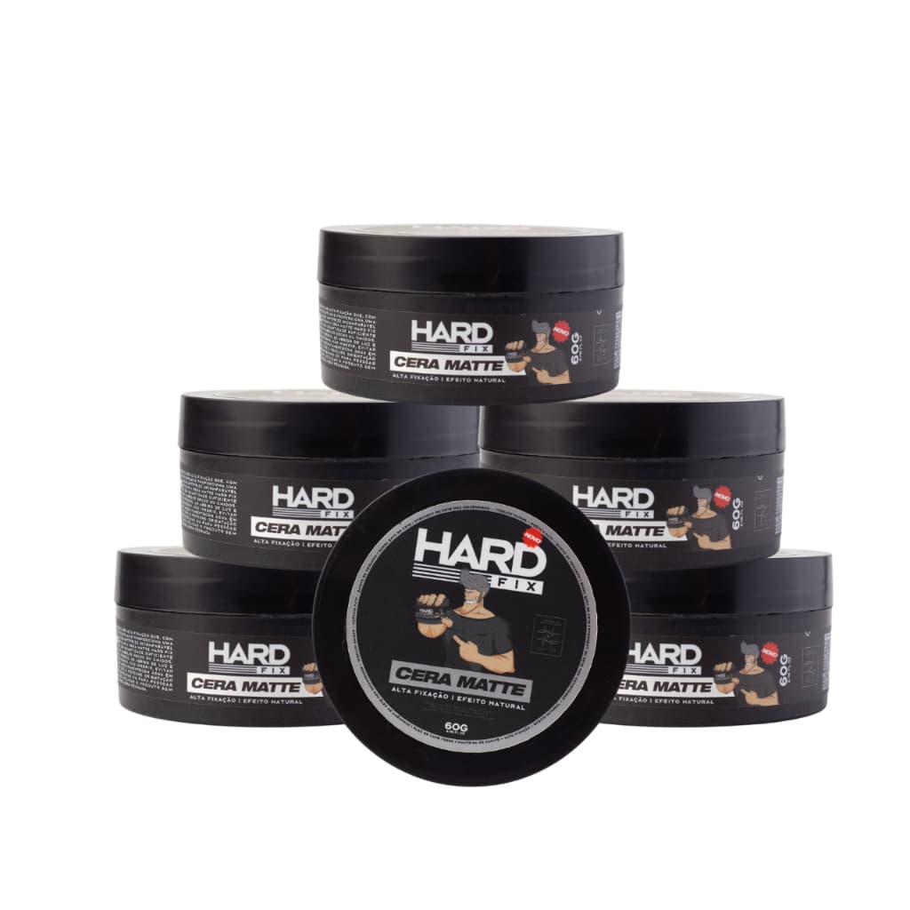 6 Unid de Cera Capilar Modeladora Efeito Seco Hard Fix 60g