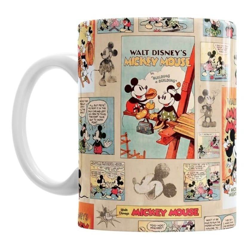 Caneca Porcelana S De Cerâmica Minnie Mickey Retro Disney S 325ml - Presente Personalizado