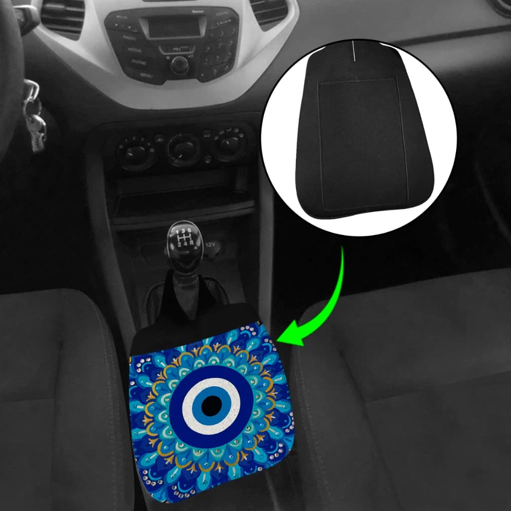 Lixeira de Carro Anti Furto Mandala Olho Grego Azul