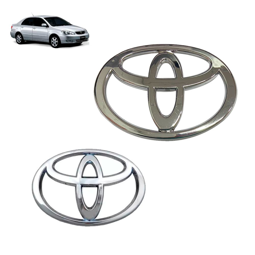 Kit Emblema Logo Corolla 2003 2004 2005 2006 2007 2008 Grade Dianteira E Porta Malas