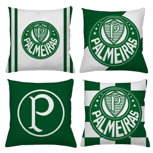 KIT 4 CAPAS DE ALMOFADAS LUXO IDEAL PARA DECORAÇÃO, PALMEIRAS 45X45
