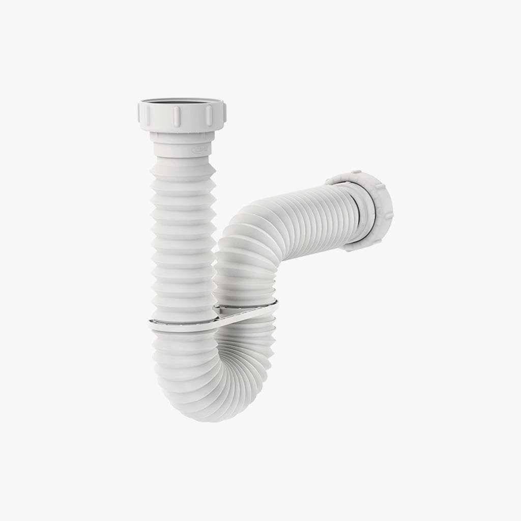 Sifao Sanfonado Tubo Extensivo Com 2 Porcas Branco