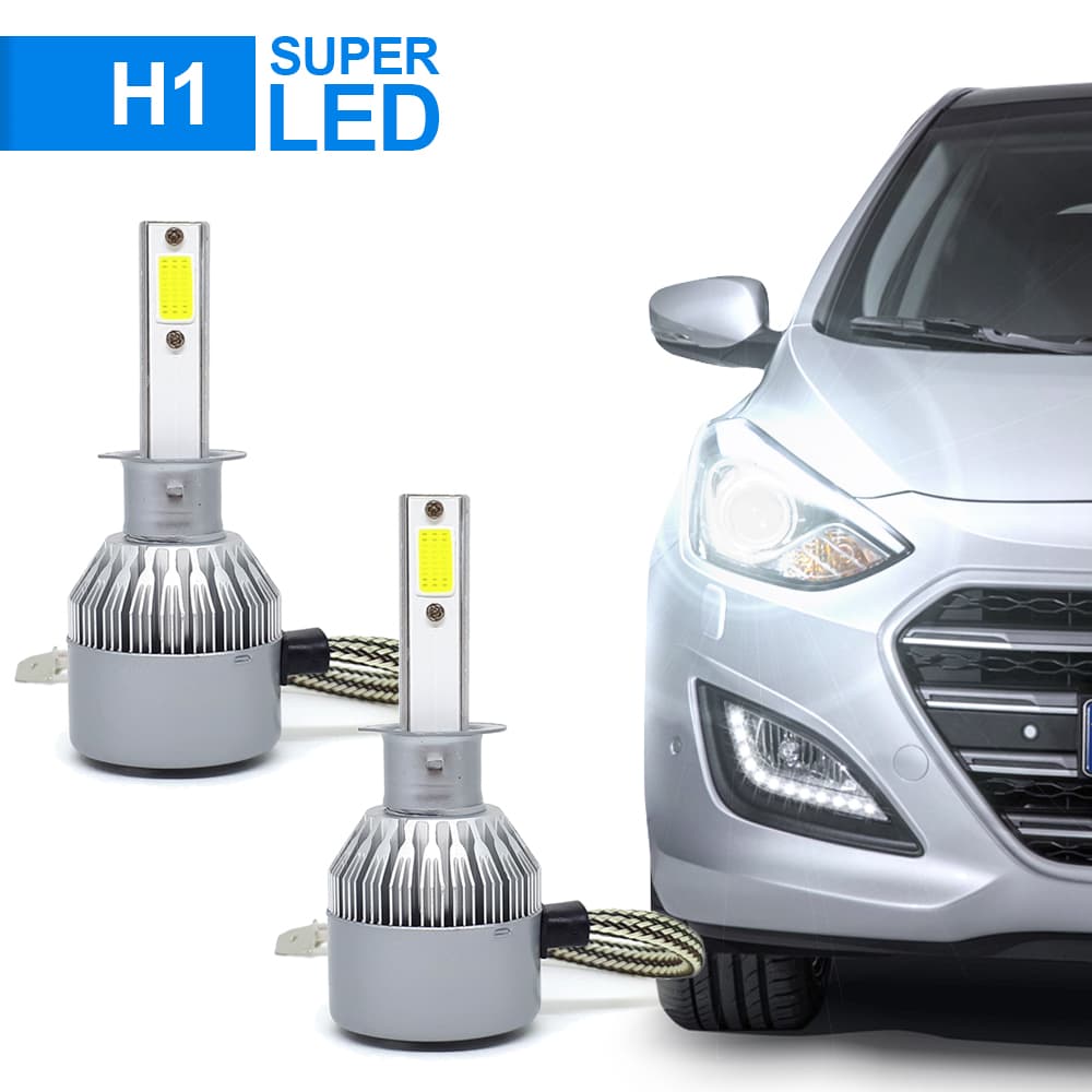 Par Lâmpadas H1 Farol Alto Renault Duster 2012 2013 2014 2015 2016  Super Led C6 6000k Efeito Xenon