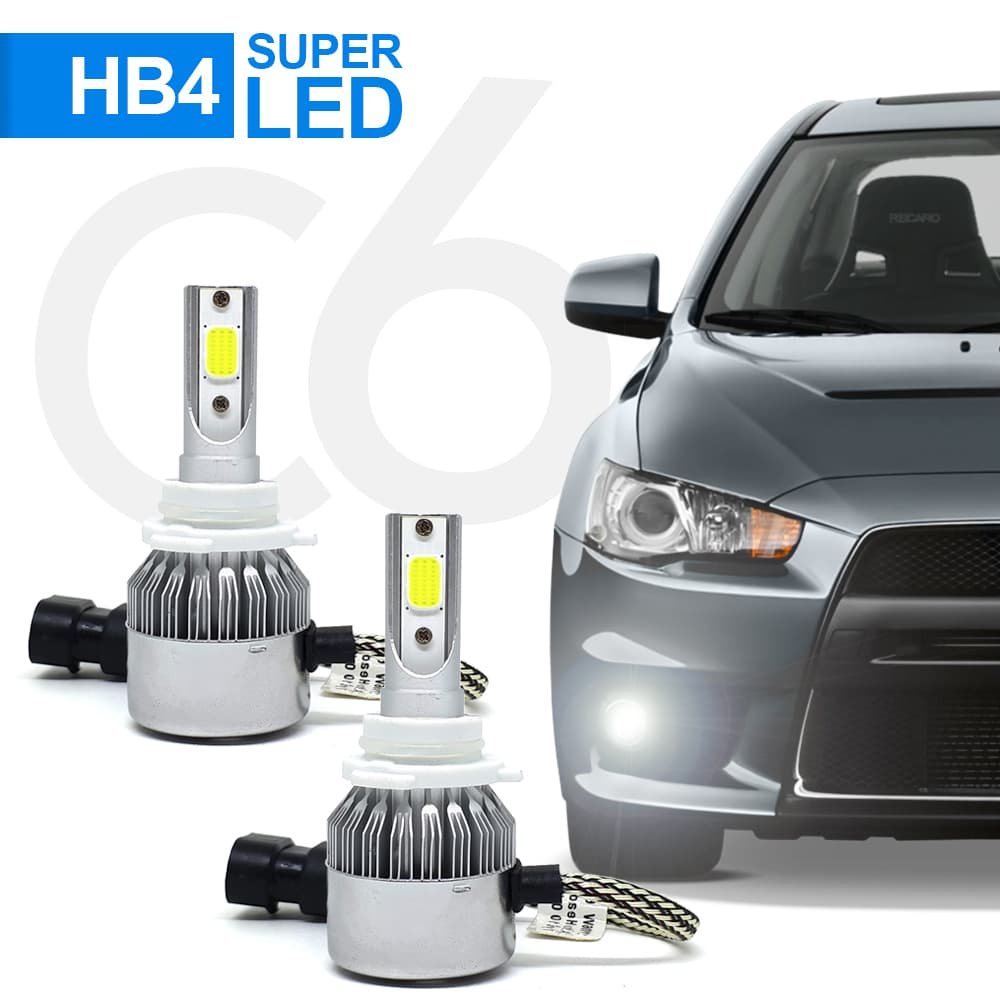 Par Lâmpadas HB4 Farol Milha Ford Ranger 2004 2005 2006 2007 2008 Super Led C6 6000k Efeito Xenon