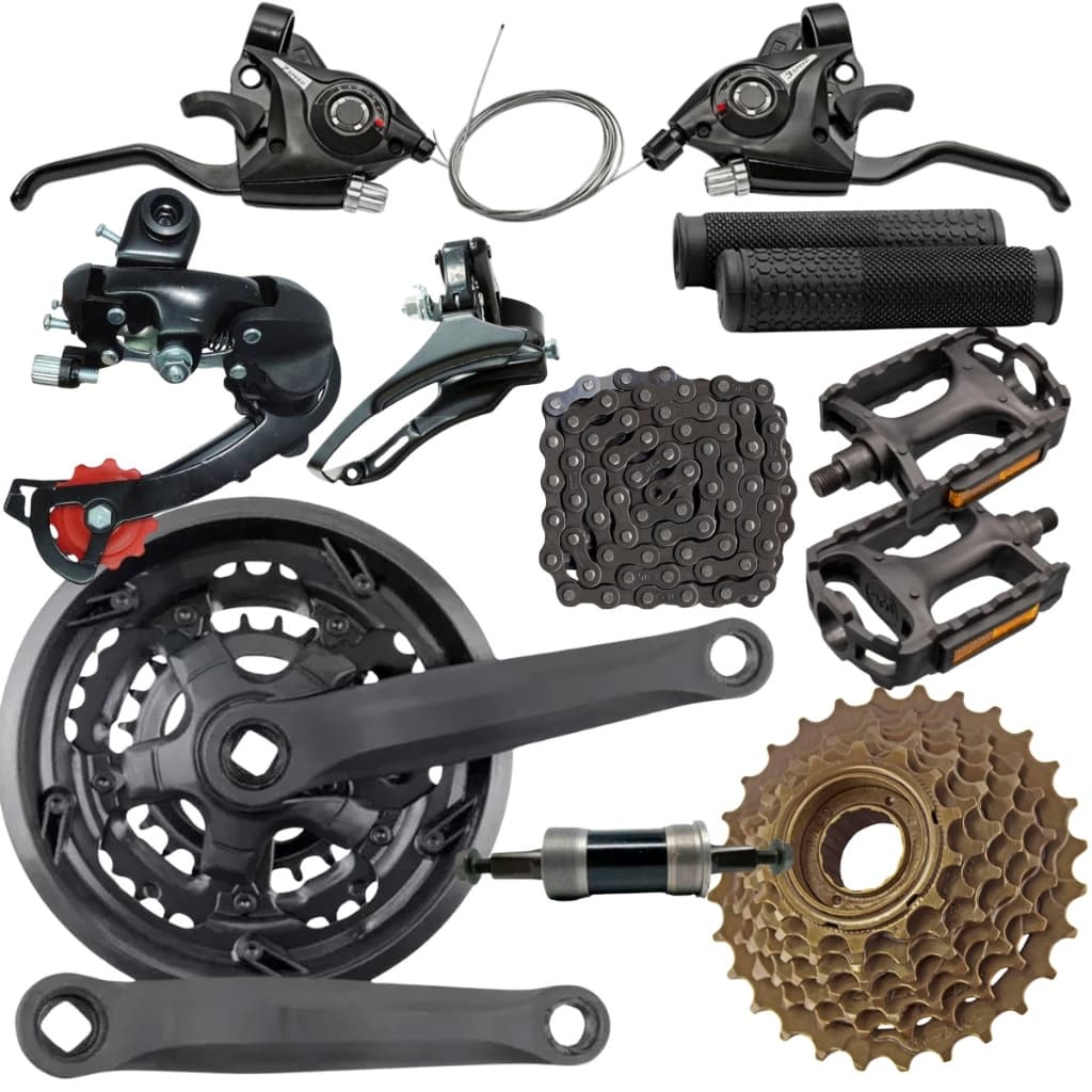 Kit Relação Bicicleta Pedivela + Catraca + Corrente 21 Velocidades Entrega Rapida