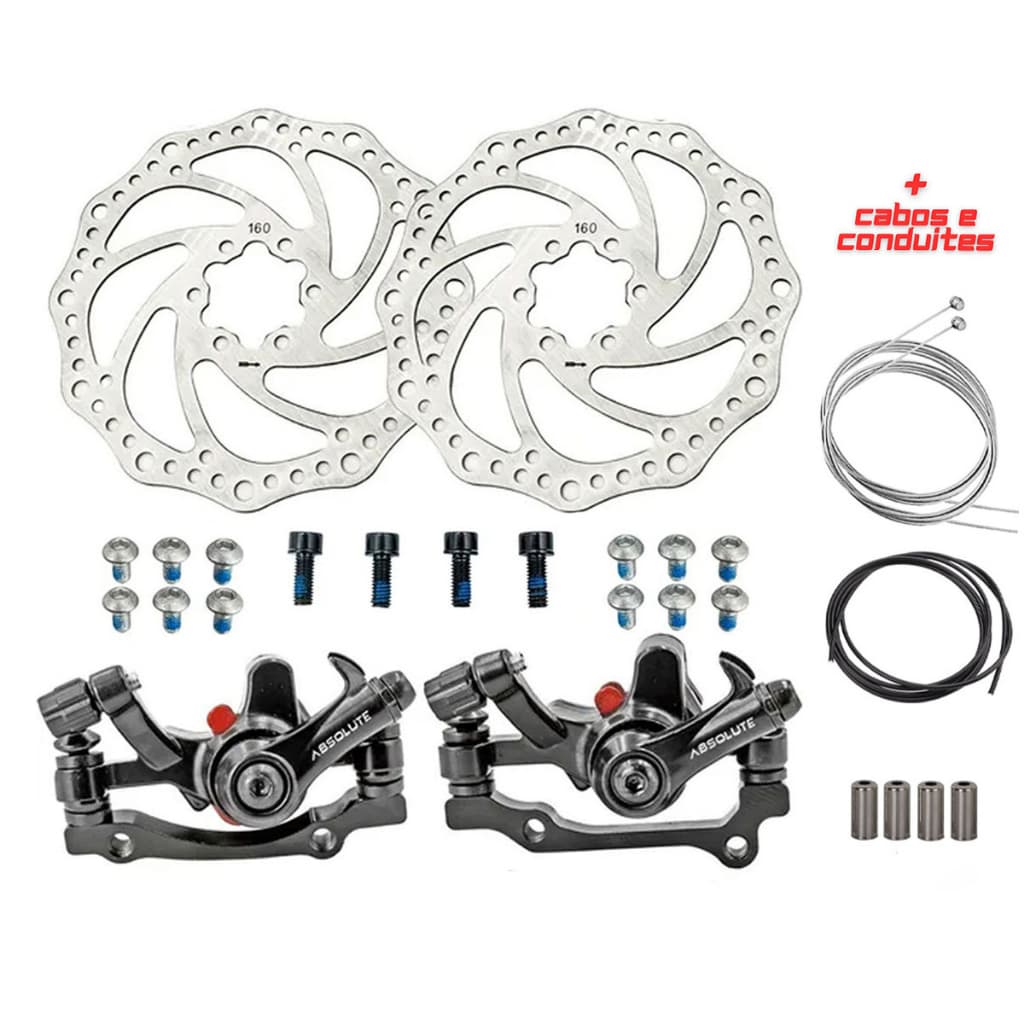 Kit Freio Disco Bike Mecânico Disco Pinça Rotor 160 Entrega Rapida