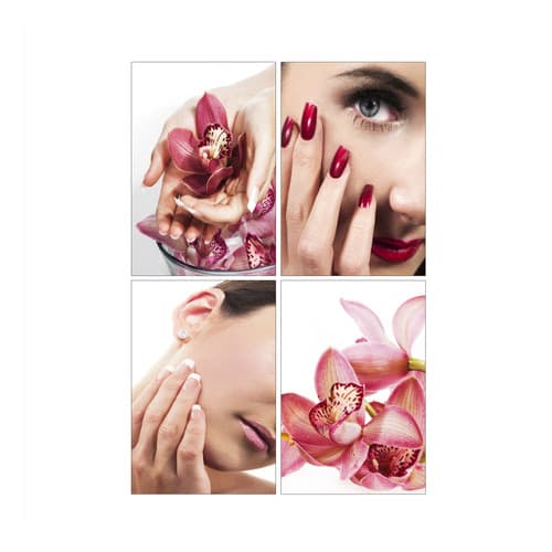 Kit 4 Quadro Decorativo Spa Beleza Estetica Massagem Salao