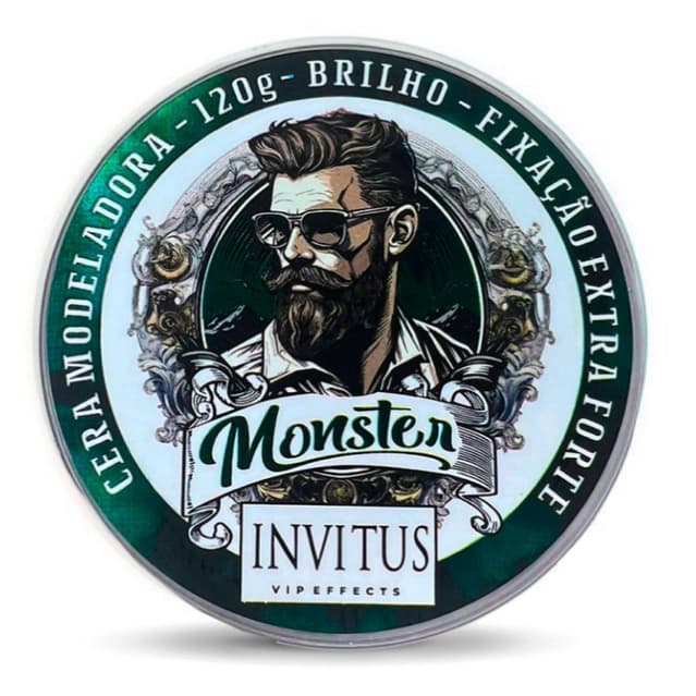 cera Modeladora invitus fragancia Ultra Fixação 120g monster barber Shop Para Cabelo e Barba !