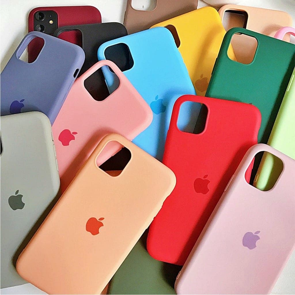 Capa Case Capinha Original Iphone 11 12 11 Pro 12 Pro 11 Pro Max e 12 Pro Max Silicone Aveludada Protetora Com Logo