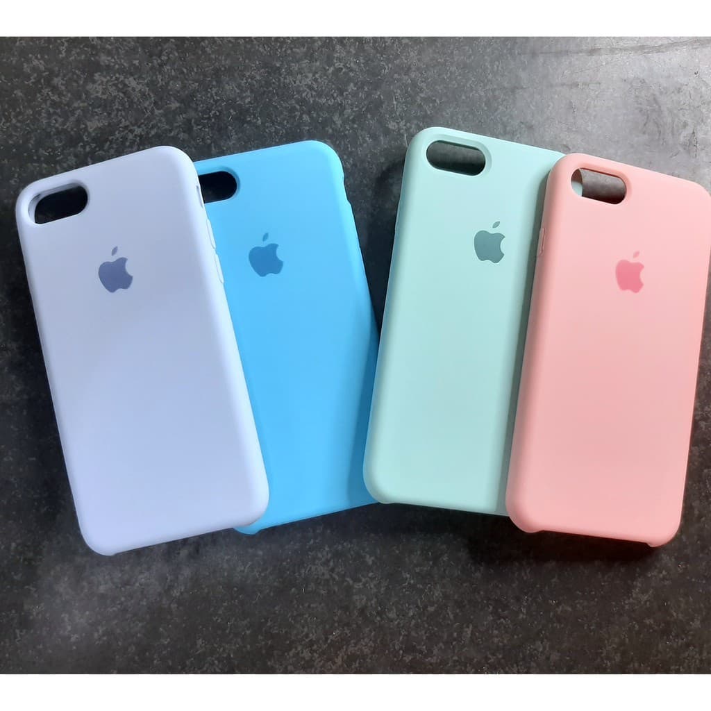 Capa Case Aveludada iPhone 7/8 Normal Iphone SE 2020 Com Logo Apple