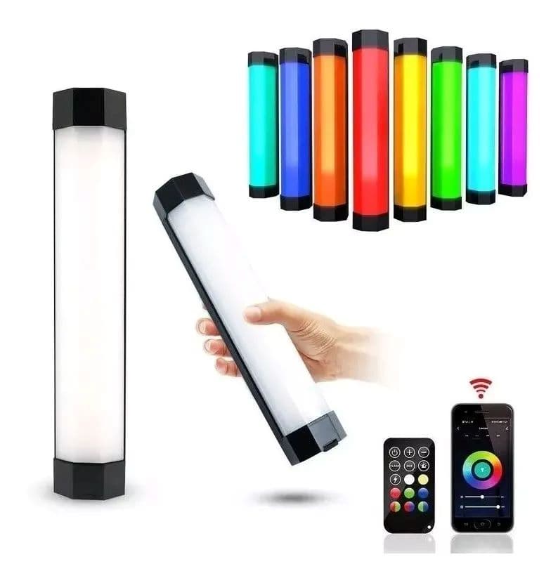 ILUMINARDOR Bastão Tubo De Led Luxceo P200 Rgb (efeitos) Controle Remoto RING LIGHT