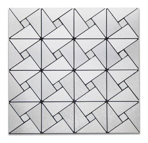 10 Pastilha Adesiva Decorativa Papel De Parede 30x30cm Prata