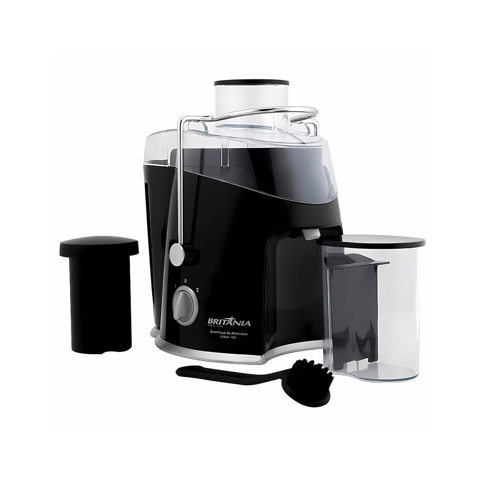 Centrífuga de Alimentos Frutas Britânia Juicer 700 400W Preta