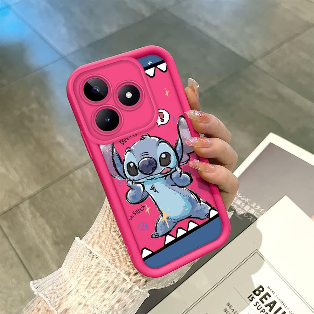 Capinha  Realme C53 C51 Note 50 Narzo N53 Capa Case Para De Celular Padrão de desenho Animado bonito 0027