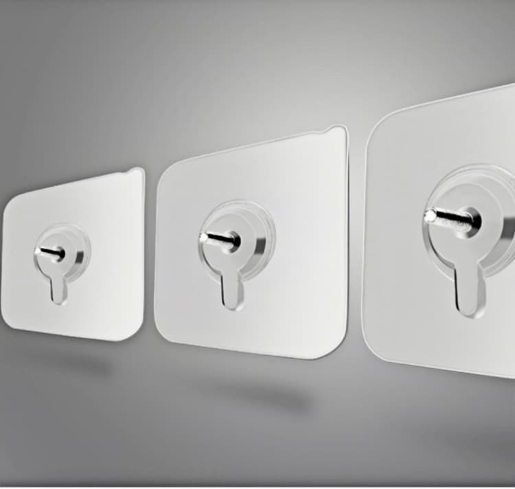 8 Pcs 8Mm Gancho De Parede Adesivo Multiuso Para Pendurar Quadros UtensíLios De Cozinha Banheiros